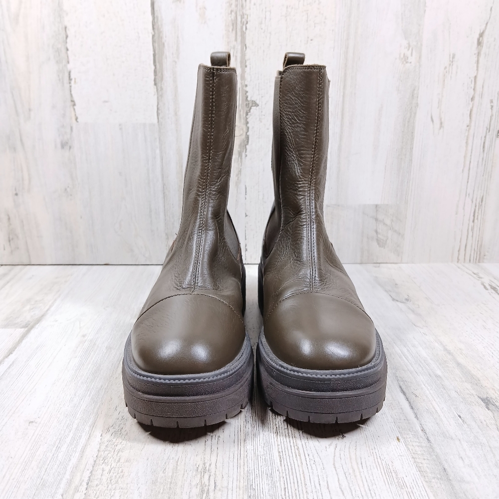 Sam Edelman Wellington Women's Brown Lug Sole Ankle Boots #1116 - Picture 4 of 11